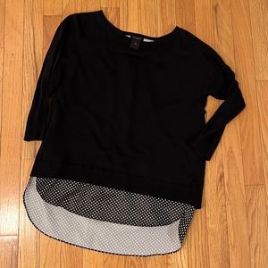 Ann Taylor Black Polka Dot Sweater